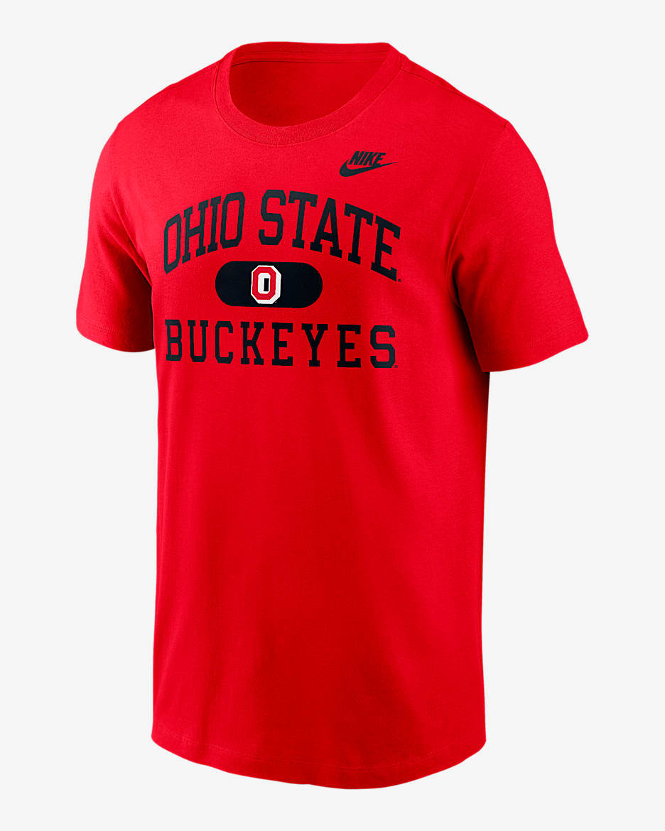 Playera universitaria Nike para hombre Ohio State Legacy Alma Mater - Rojo