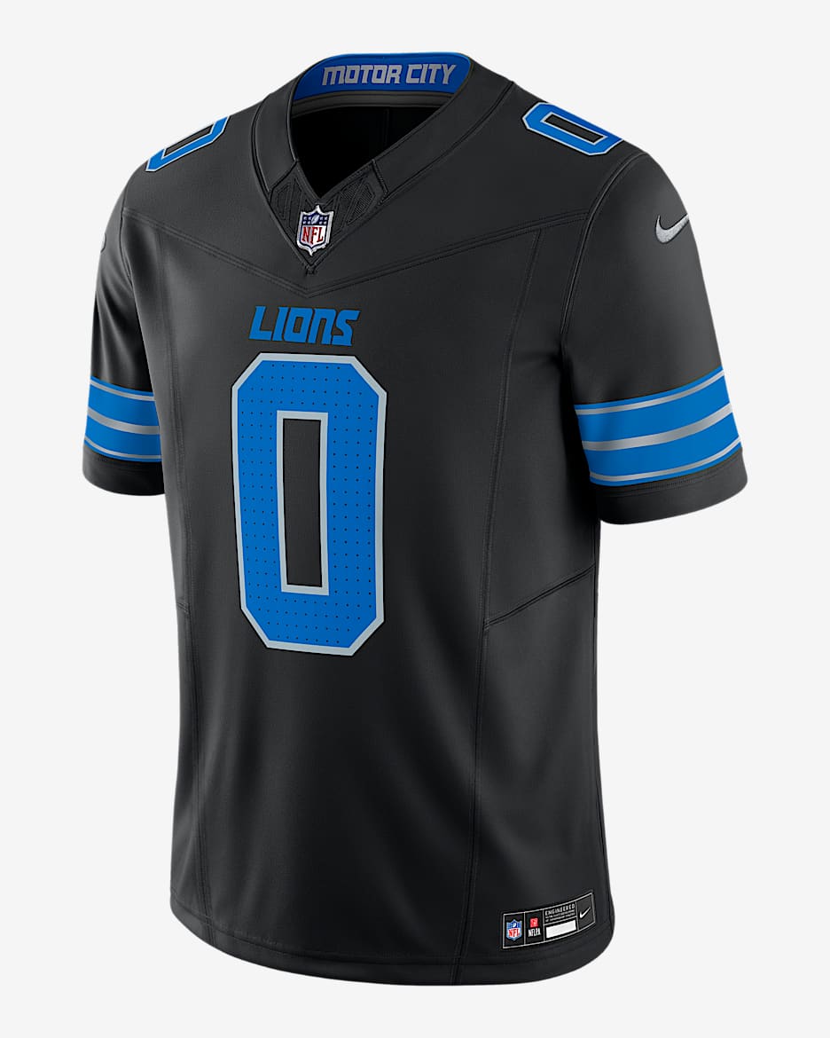 Jersey Nike Dri-FIT de la NFL Limited para hombre Jahmyr Gibbs Detroit Lions - Negro