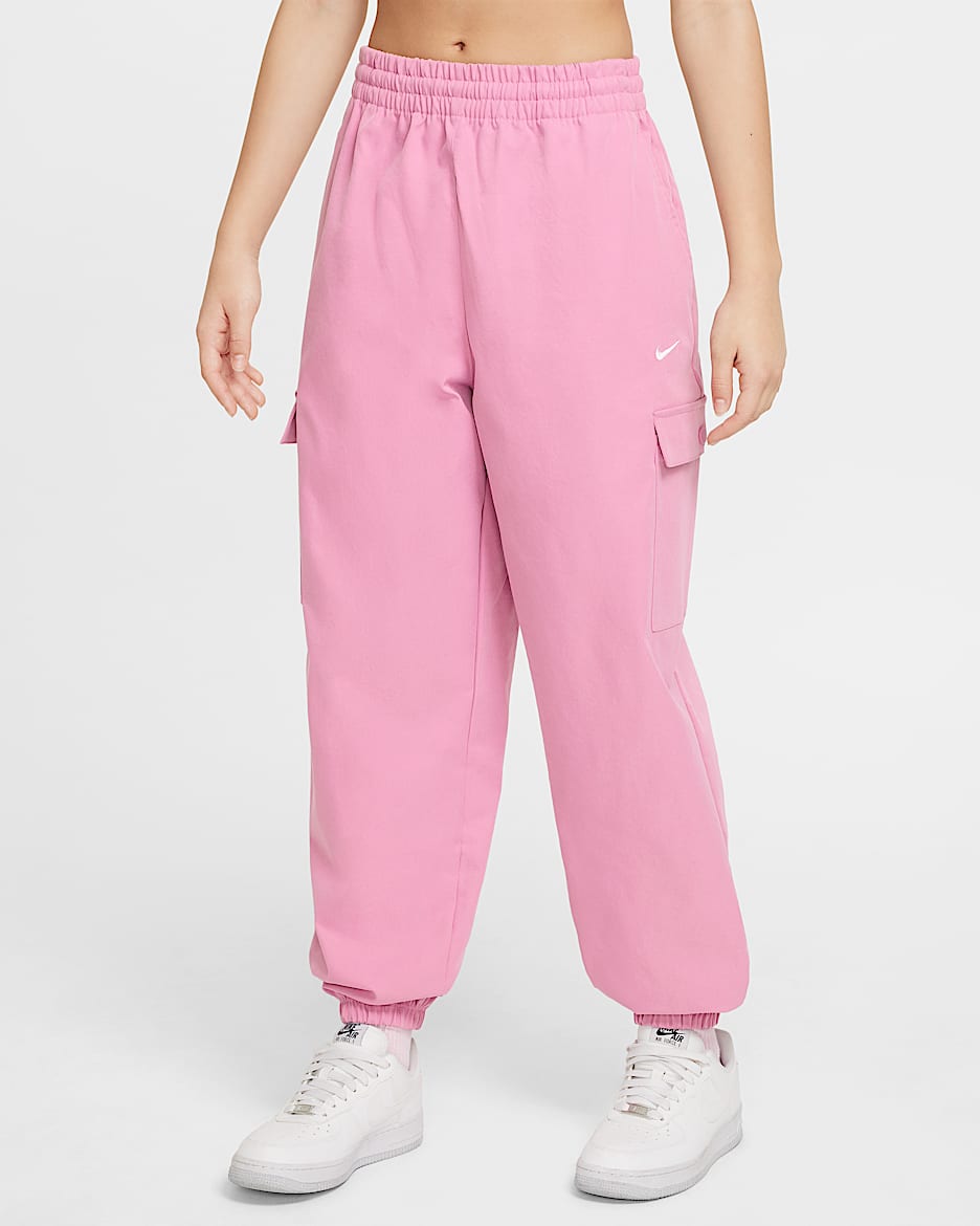 Pantalon cargo Nike Sportswear pour fille - Magic Flamingo/Blanc