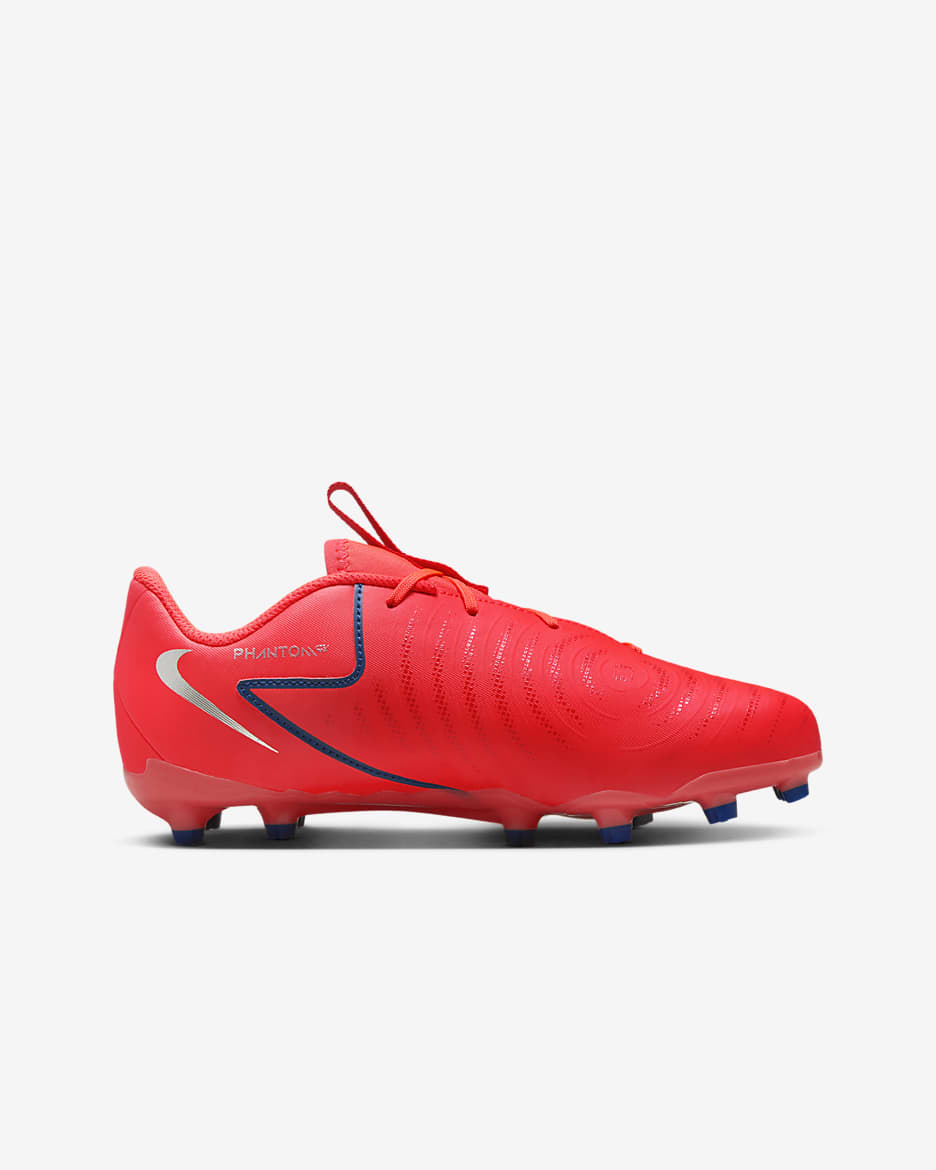 Nike Jr. Phantom GX 2 Academy "Erling Haaland Force9" MG Düşük Bilekli Küçük/Genç Çocuk Kramponu - Bright Crimson/Beyaz