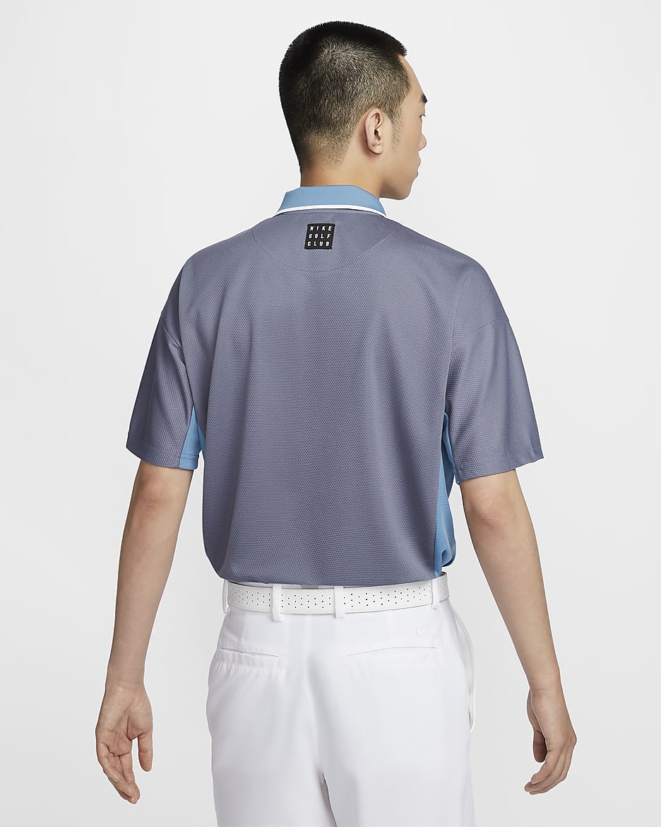 Nike Golf Club 男款 Dri-FIT 高爾夫球衫 - Armory Navy/Light Carbon/Aegean Storm/白色