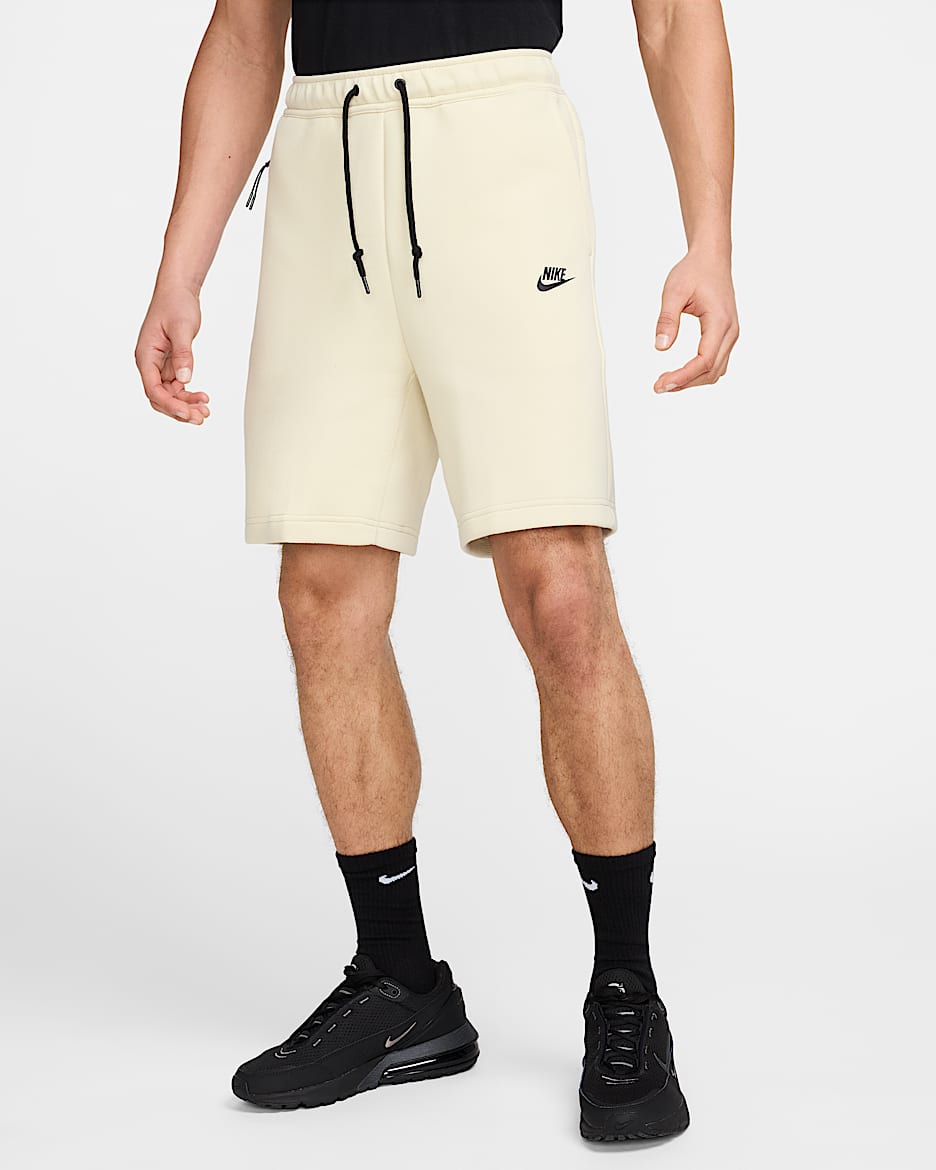 Shorts para hombre Nike Sportswear Tech Fleece - Caqui claro/Negro