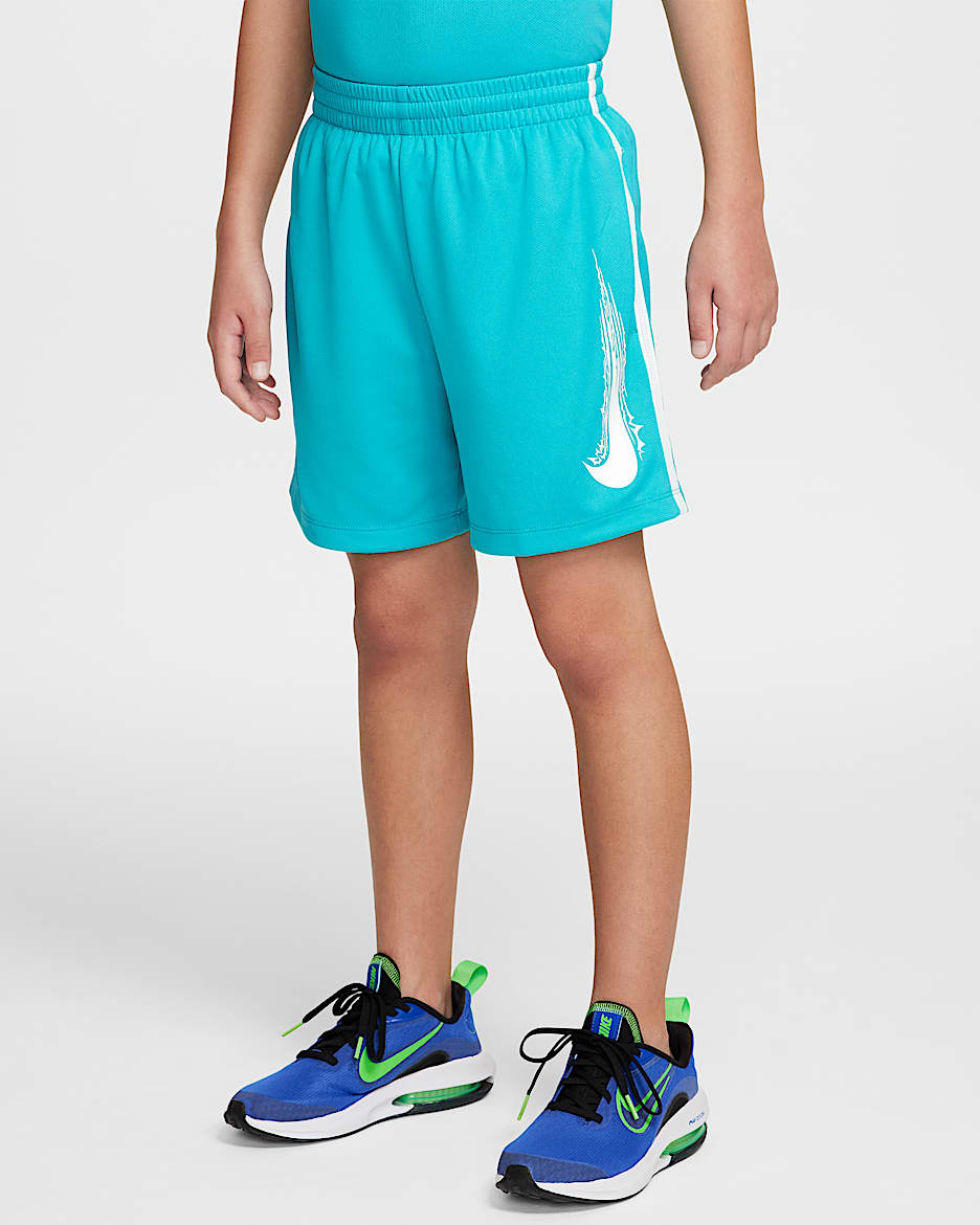 Nike Multi Big Kids' (Boys') Dri-FIT Shorts - Dusty Cactus/White/White