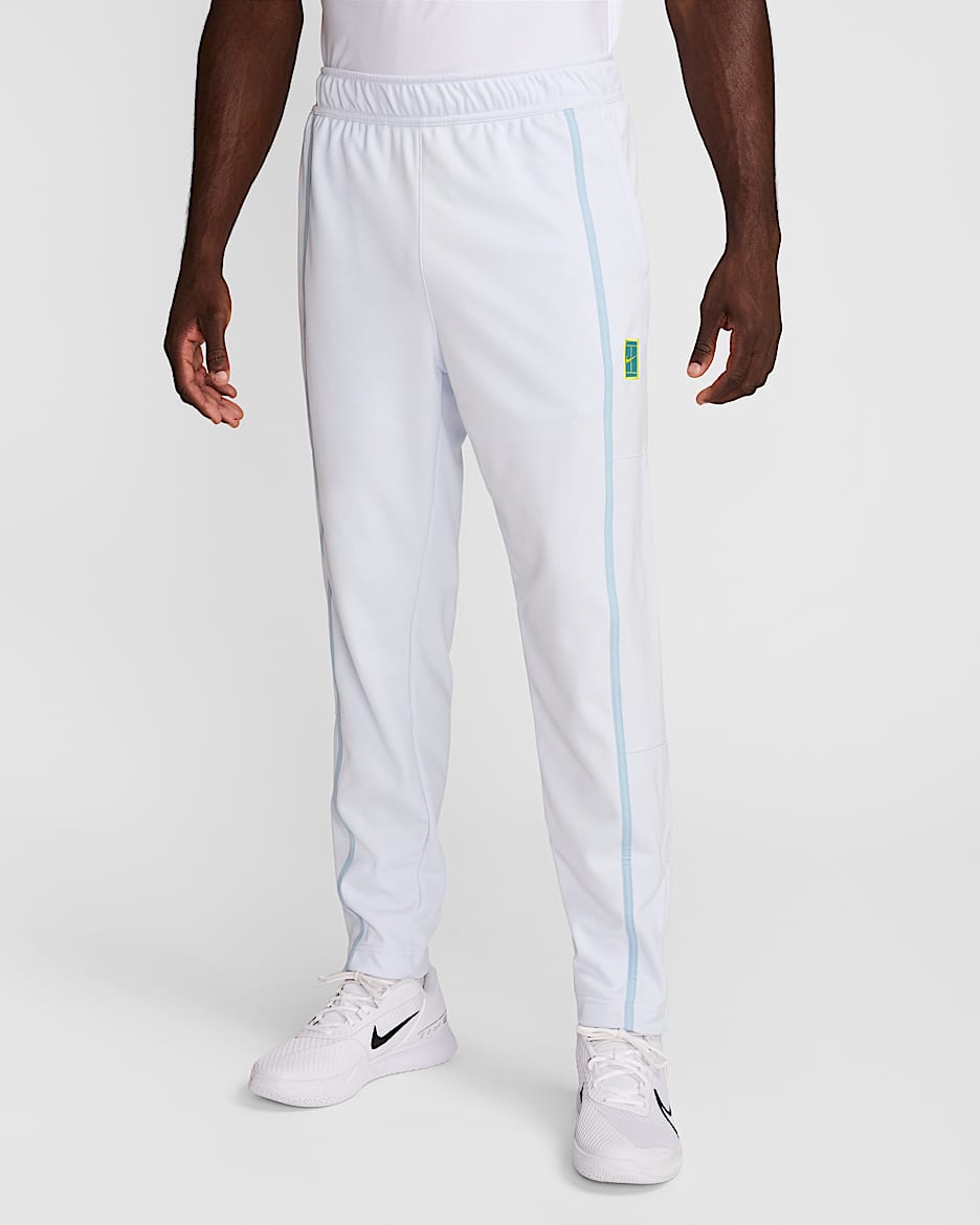 NikeCourt Heritage Men's Tennis Pants - Football Grey/Light Armory Blue