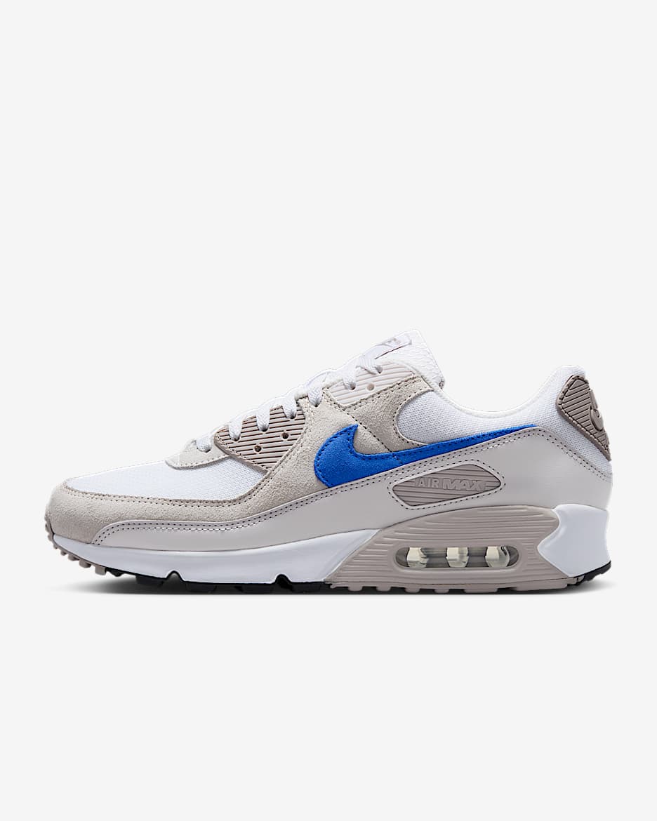 Nike Air Max 90 Men's Shoes - White/College Grey/Summit White/Racer Blue