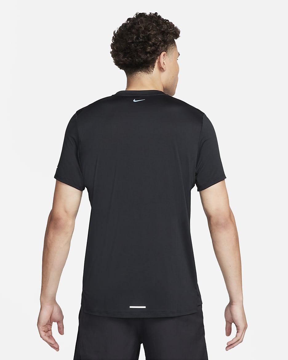 Maglia da running Dri-FIT a manica corta Nike Running Energy Rise 365 – Uomo - Nero/Hyper Royal/Hyper Royal