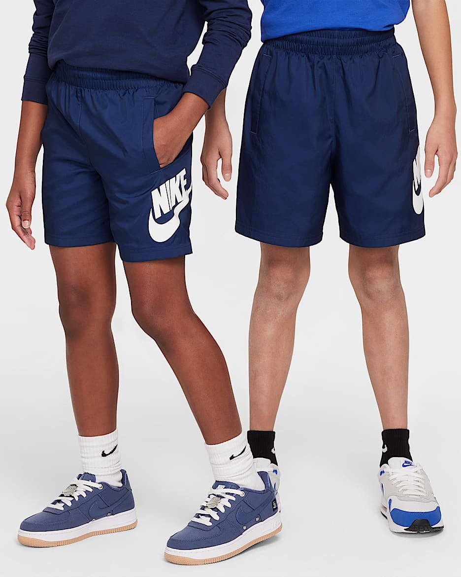 Shorts in tessuto 15 cm Nike Sportswear Club – Ragazzo/a - Midnight Navy/Bianco