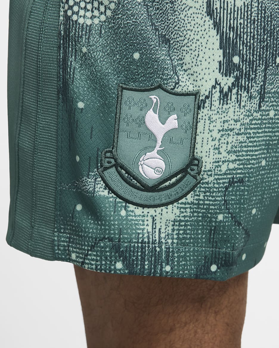 Tottenham Hotspur 2024/25 Stadium Derde Nike Dri-FIT replicavoetbalshorts voor heren - Enamel Green/Bicoastal/Wit