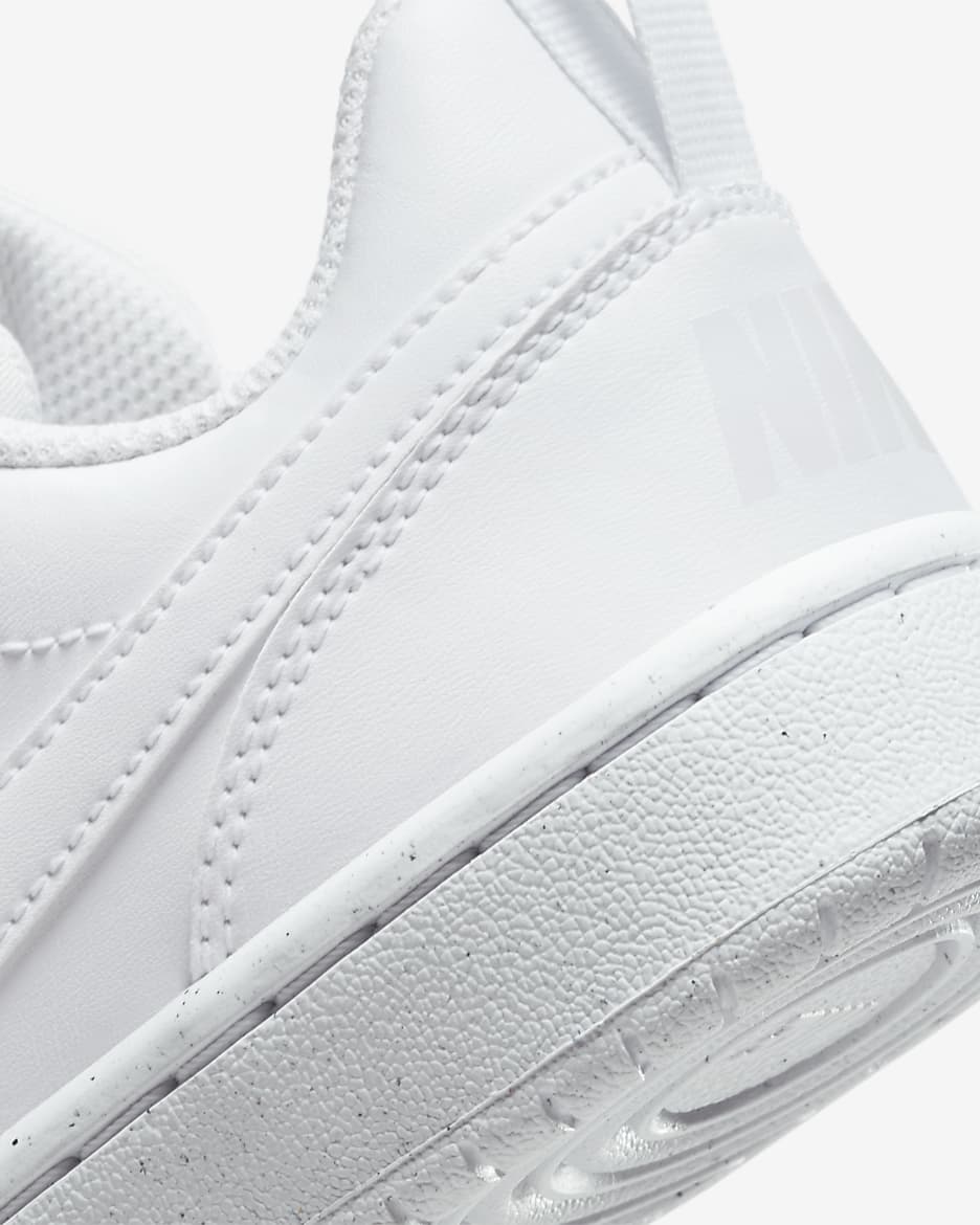 Chaussure Nike Court Borough Low Recraft pour ado - Blanc/Blanc/Blanc