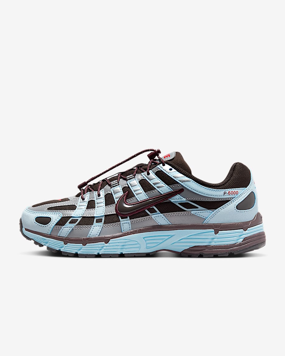 Nike P-6000 Kadın Ayakkabısı - Glacier Blue/Velvet Brown/Metallic Silver/Burgundy Crush