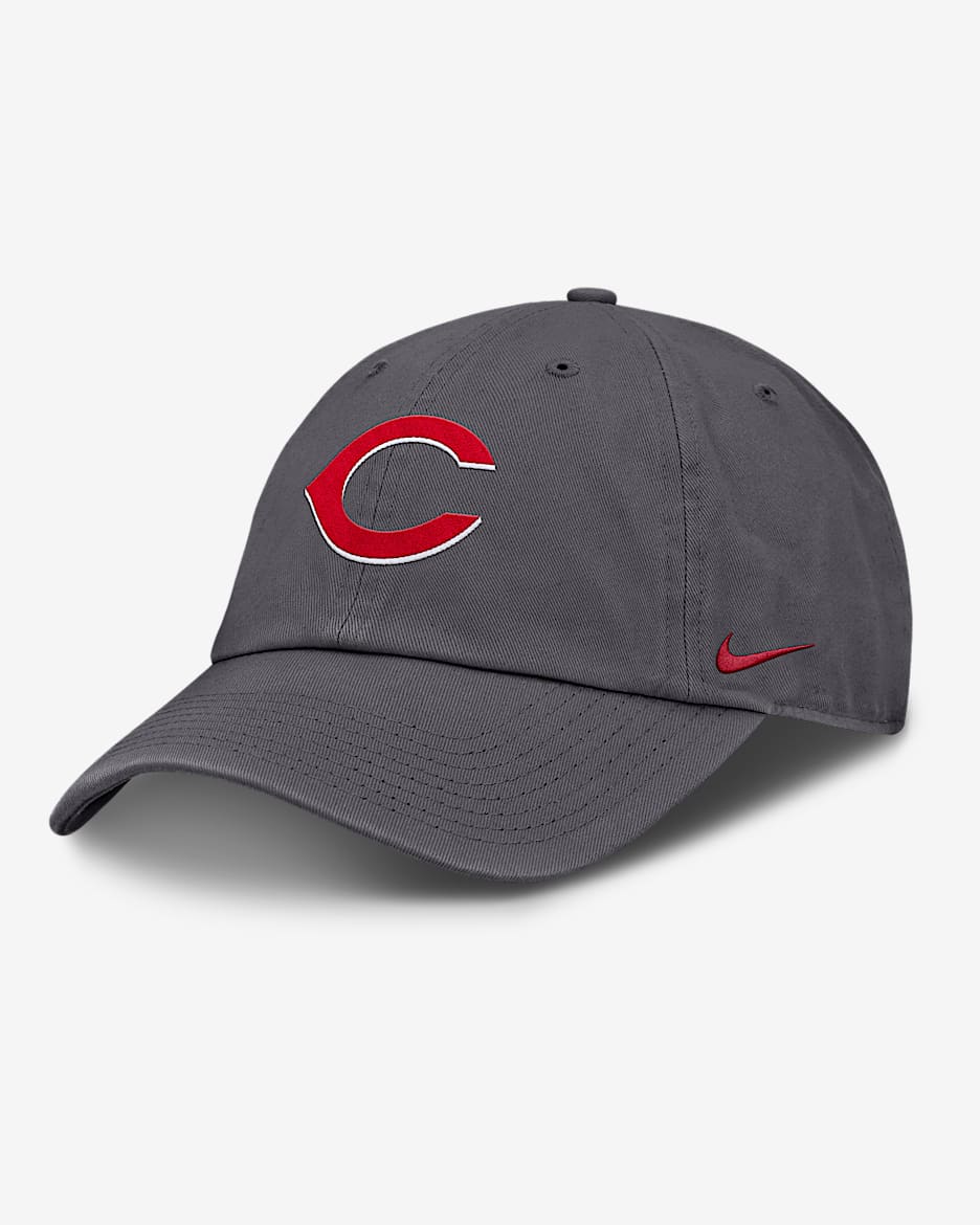 Cincinnati Reds Club Men's Nike MLB Adjustable Hat - Grey