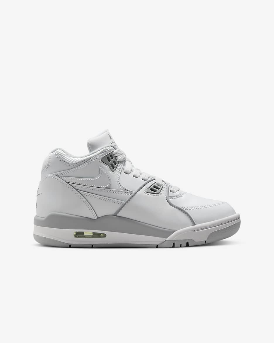 Nike Air Flight 89 Schuh für ältere Kinder - Weiß/Neutral Grey/Weiß