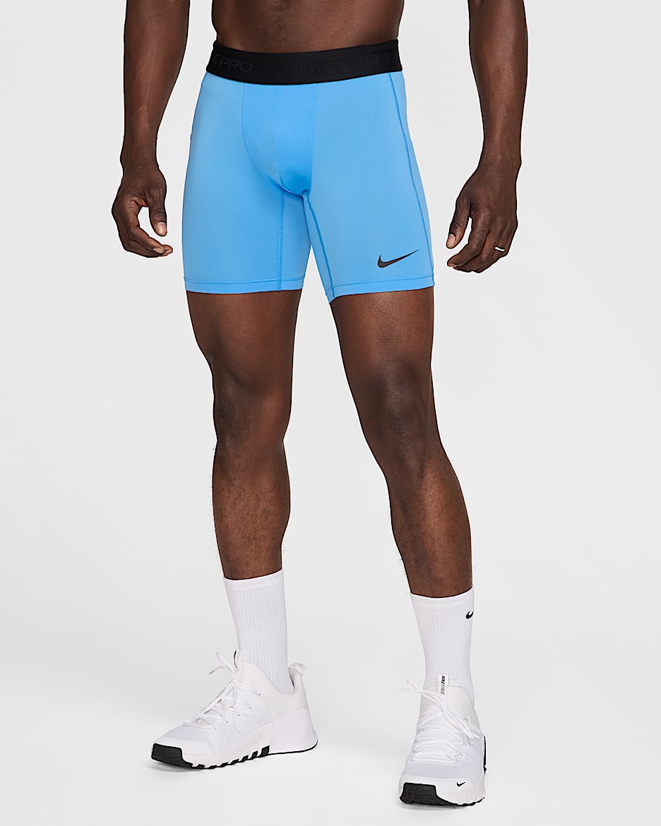 Nike Pro Men's Dri-FIT Fitness Shorts - University Blue/Black