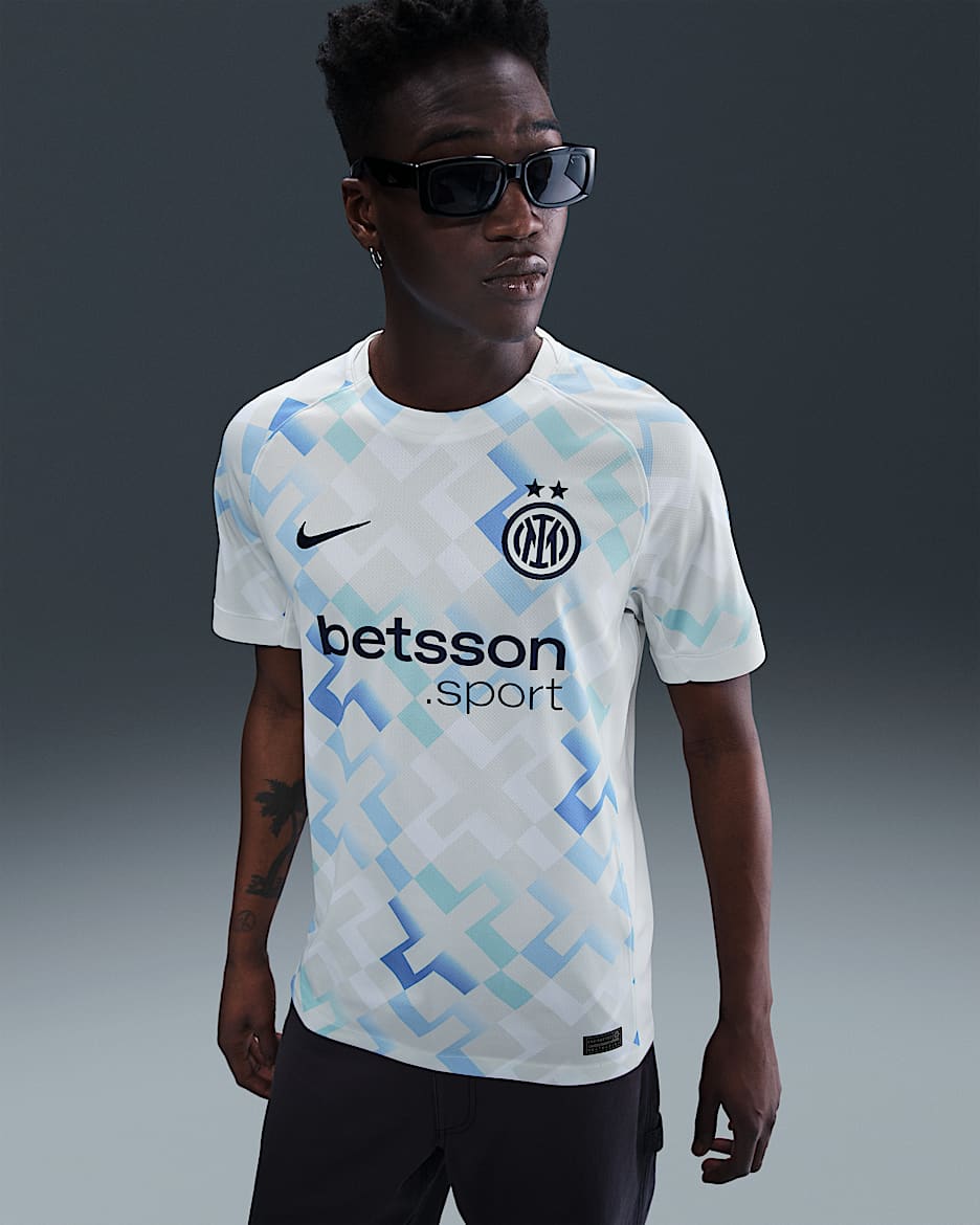 Inter Milan 2025/26 Stadium Away Men's Nike Dri-FIT Soccer Replica Jersey - Ghost Aqua/White/Blue Void