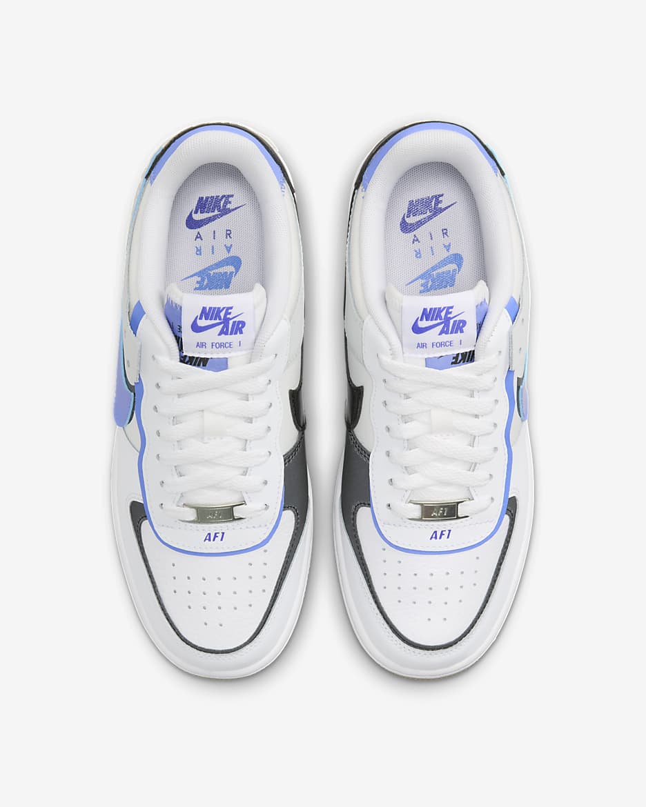 Nike Air Force 1 Shadow Women's Shoes - White/Black/Photon Dust/Royal Pulse