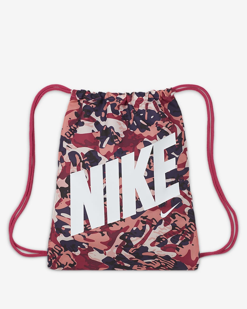 Nike Kids' Printed Gym Sack - Fireberry/Fireberry/White