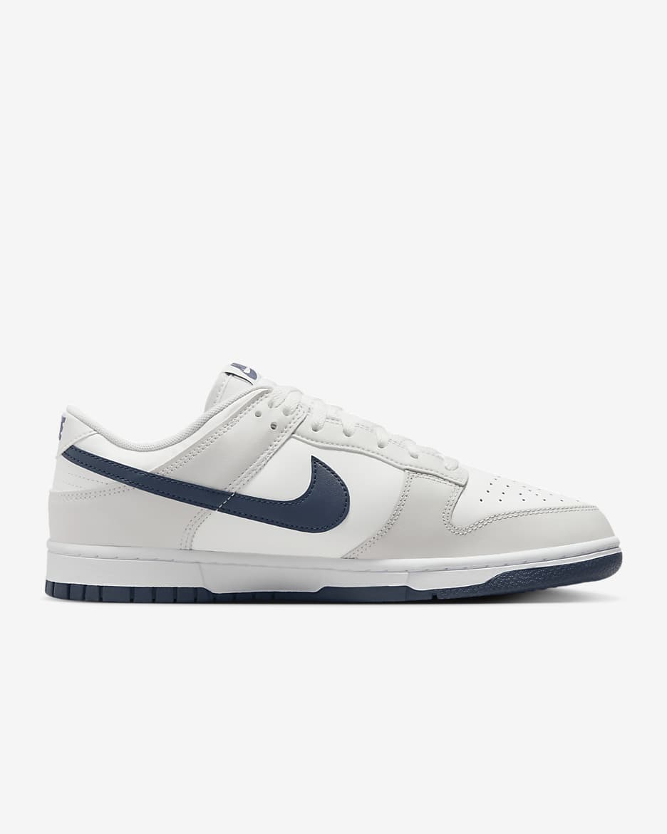 รองเท้าผู้ชาย Nike Dunk Low Retro - Summit White/Platinum Tint/ขาว/Midnight Navy