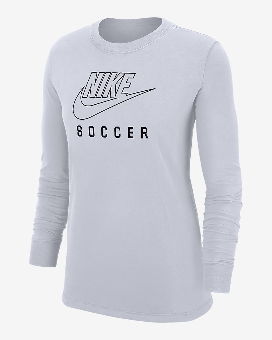 Nike Swoosh Women's Soccer Long-Sleeve T-Shirt - White