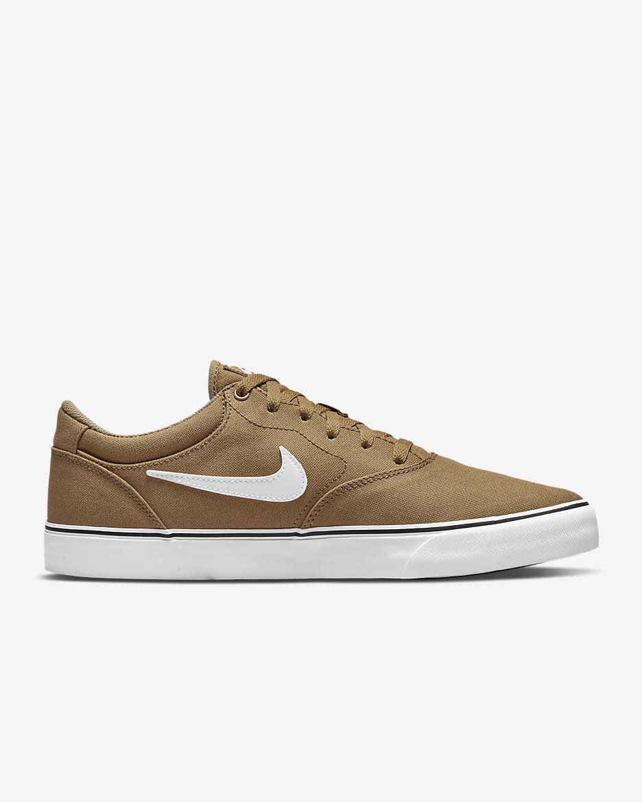 Nike SB Chron 2 Canvas Skate Shoe - Dark Driftwood/Dark Driftwood/Black/White