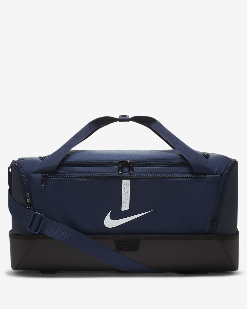 Nike Academy Team Football Hard-Case Duffel Bag (Medium, 37L) - Midnight Navy/Black/White