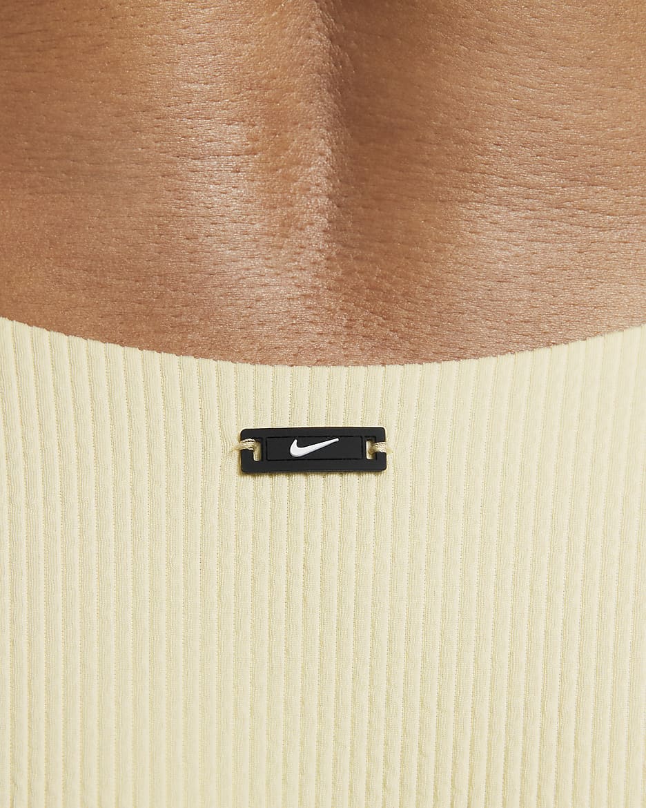 Traje de baño de una sola pieza con espalda cruzada para mujer Nike - Leche de coco