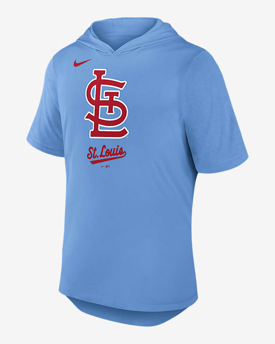 Playera Nike Dri-FIT de la MLB con gorro para hombre St. Louis Cardinals Logo - Azul claro