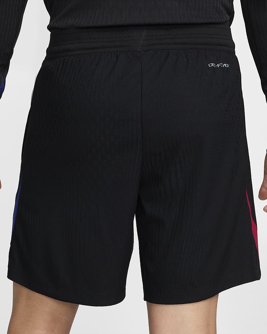 FC Barcelona Strike Elite Nike Dri-FIT ADV Fußballshorts aus Strickmaterial für Herren - Schwarz/Noble Red/Deep Royal Blue/Light Orewood Brown