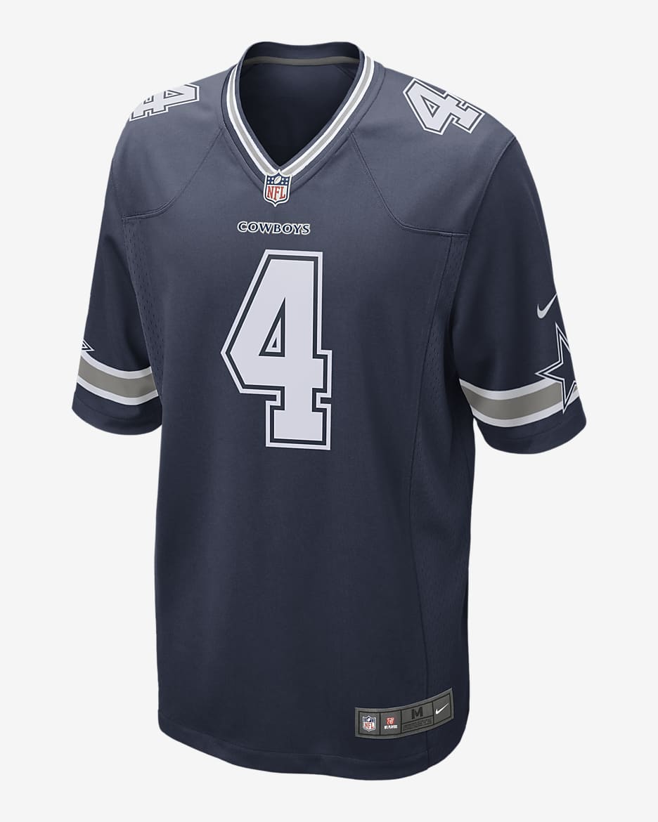 Jersey de fútbol americano NFL Dallas Cowboys (Dak Prescott) para hombre - Azul marino