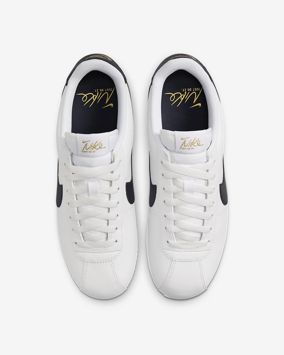 Scarpa Nike Cortez Leather – Donna - Bianco/Sail/Oro metallizzato/Ossidiana