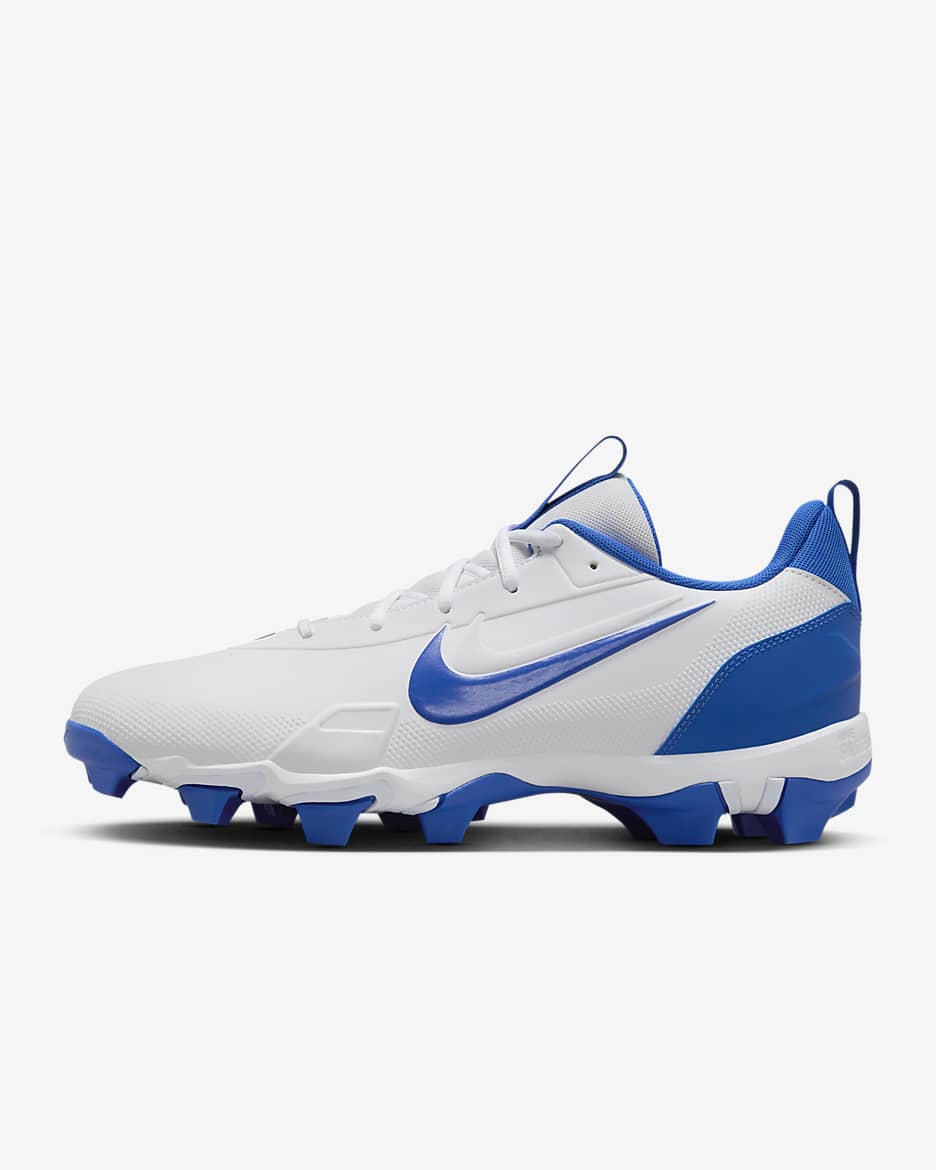 Tacos de béisbol para hombre Nike Force Trout 9 Keystone - Blanco/Azul marino medianoche/Gris fútbol/Hiperroyal