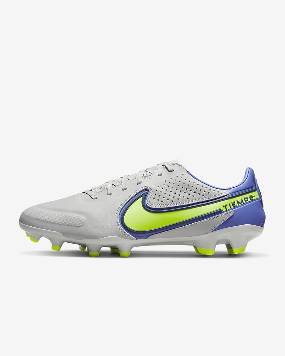 Kopačka Nike Tiempo Legend 9 Pro FG na pevný povrch - Grey Fog/Sapphire/Volt