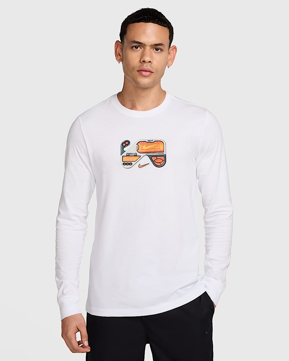 Playera de manga larga para hombre Nike Sportswear - Blanco