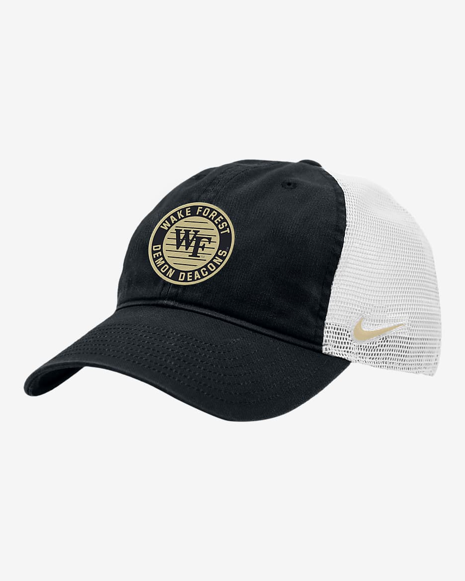 Wake Forest Heritage86 Nike College Trucker Hat - Black