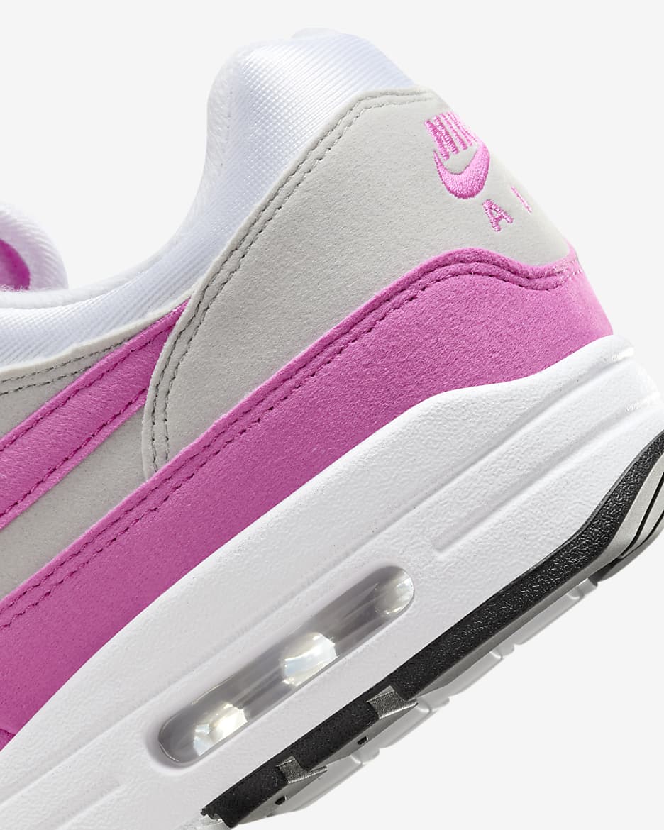 Nike Air Max 1 Women's Shoes - White/Neutral Grey/Black/Playful Pink