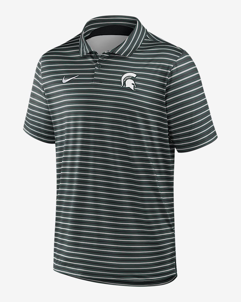 Michigan State Tour Stripe Men's Nike Dri-FIT College Polo - Green