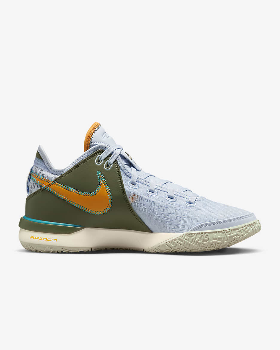 LeBron NXXT Gen Basketball Shoes - Blue Tint/Guava Ice/Medium Olive/Teal Nebula