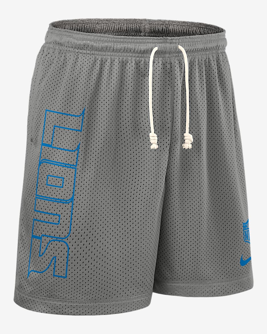 Detroit Lions Sideline Reversible Men’s Nike Dri-FIT NFL Shorts - Grey