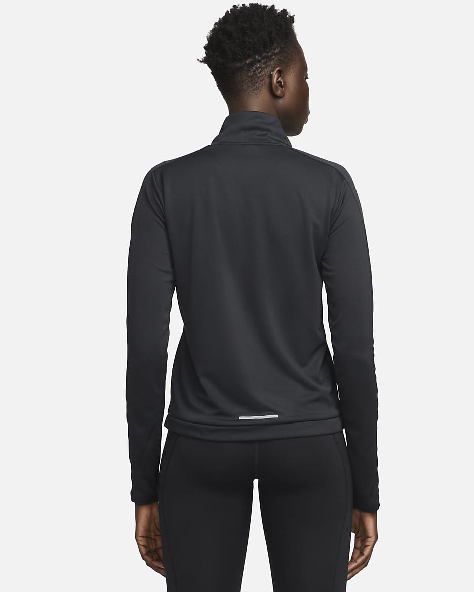 Nike Dri-FIT Pacer Damen-Pullover mit Viertelreißverschluss - Schwarz