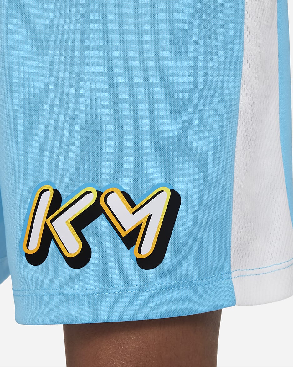 KM Dri-FIT Fußballshorts für ältere Kinder - Baltic Blue/Weiß