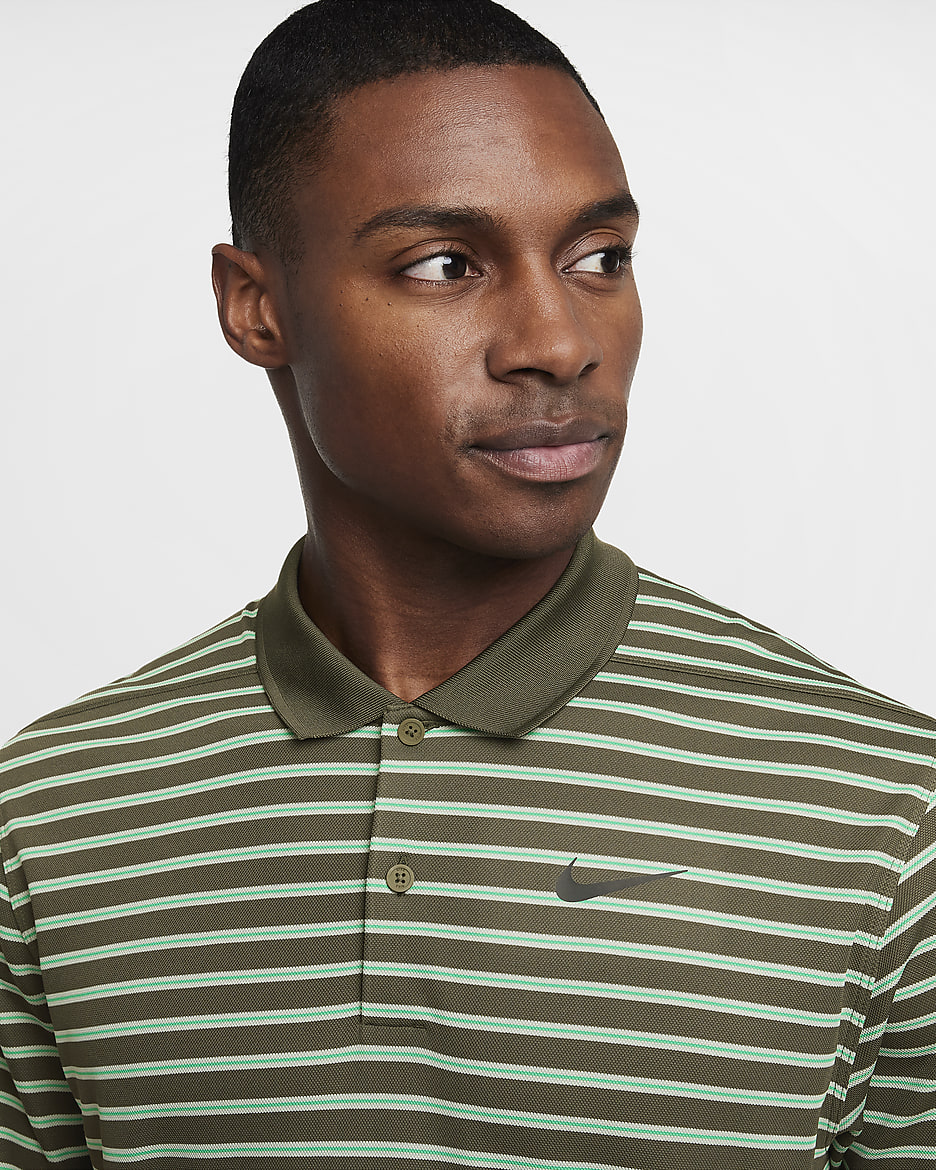 Nike Dri-FIT Victory Men's Striped Golf Polo - Cargo Khaki/Black