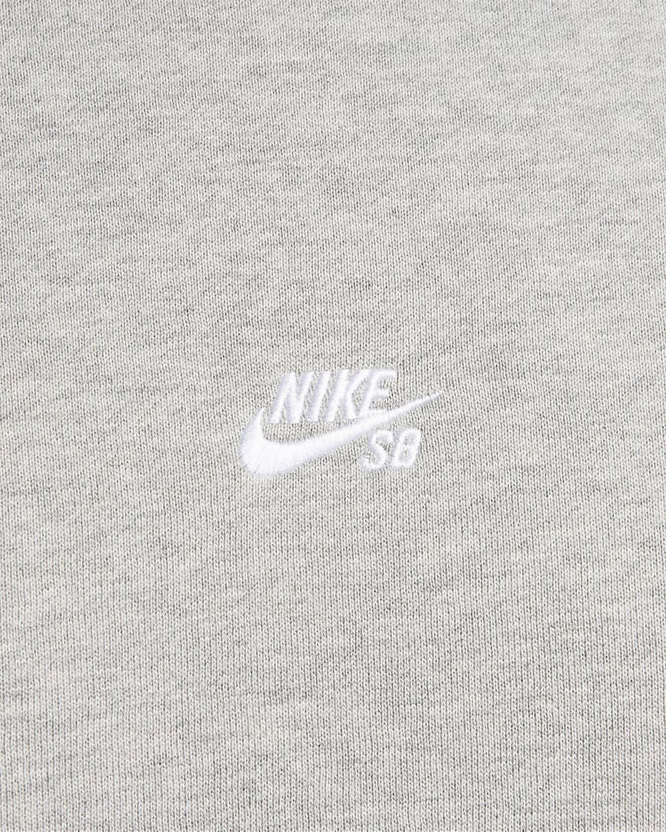 Nike SB Fleece Skate Crew - Dark Grey Heather/White