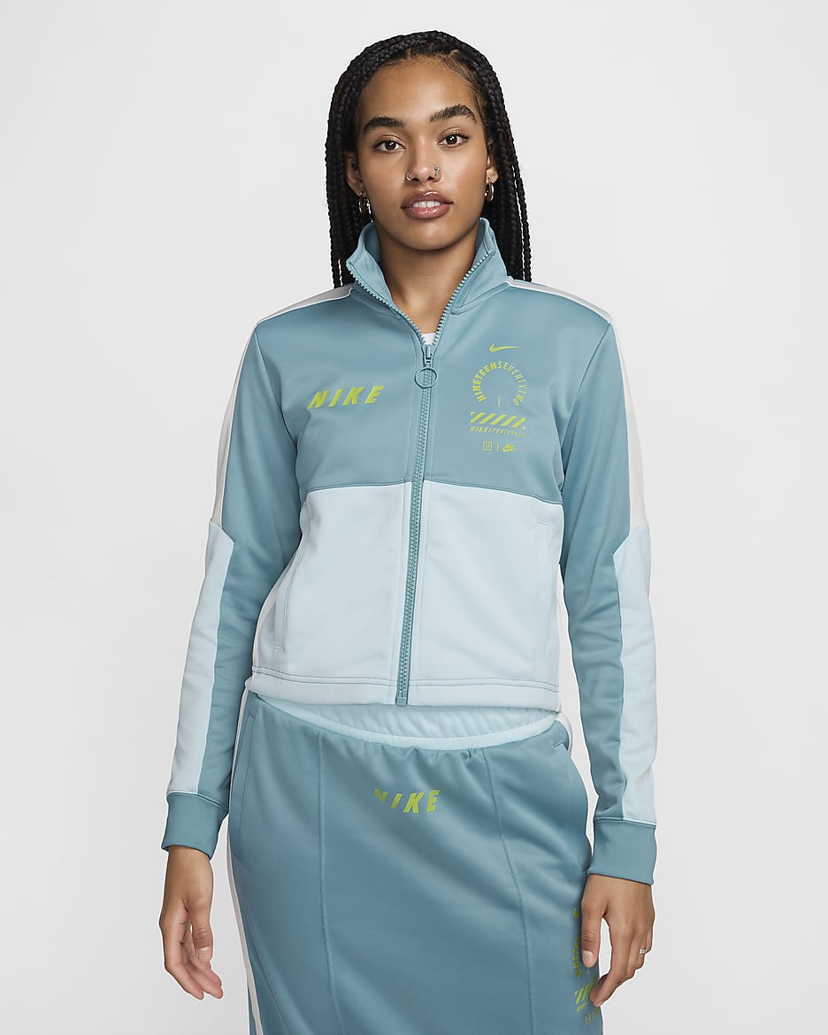 Nike Sportswear Women's Tracksuit Top - Denim Turquoise/Glacier Blue/Sail