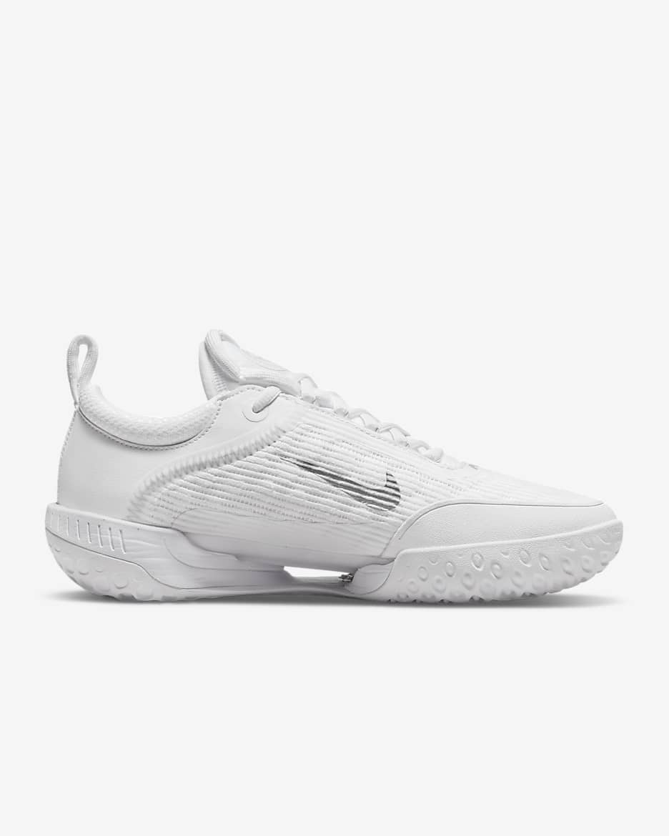 NikeCourt Zoom NXT Women's Hard Court Tennis Shoes - White/Grey Fog/Metallic Silver