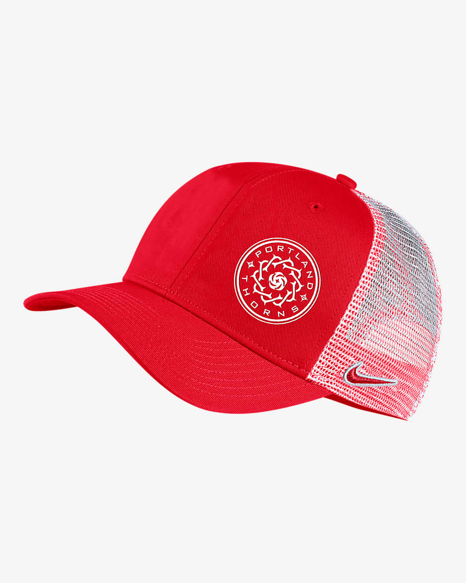 Gorra de rejilla de fútbol Nike Portland Thorns Classic99 - Rojo universitario