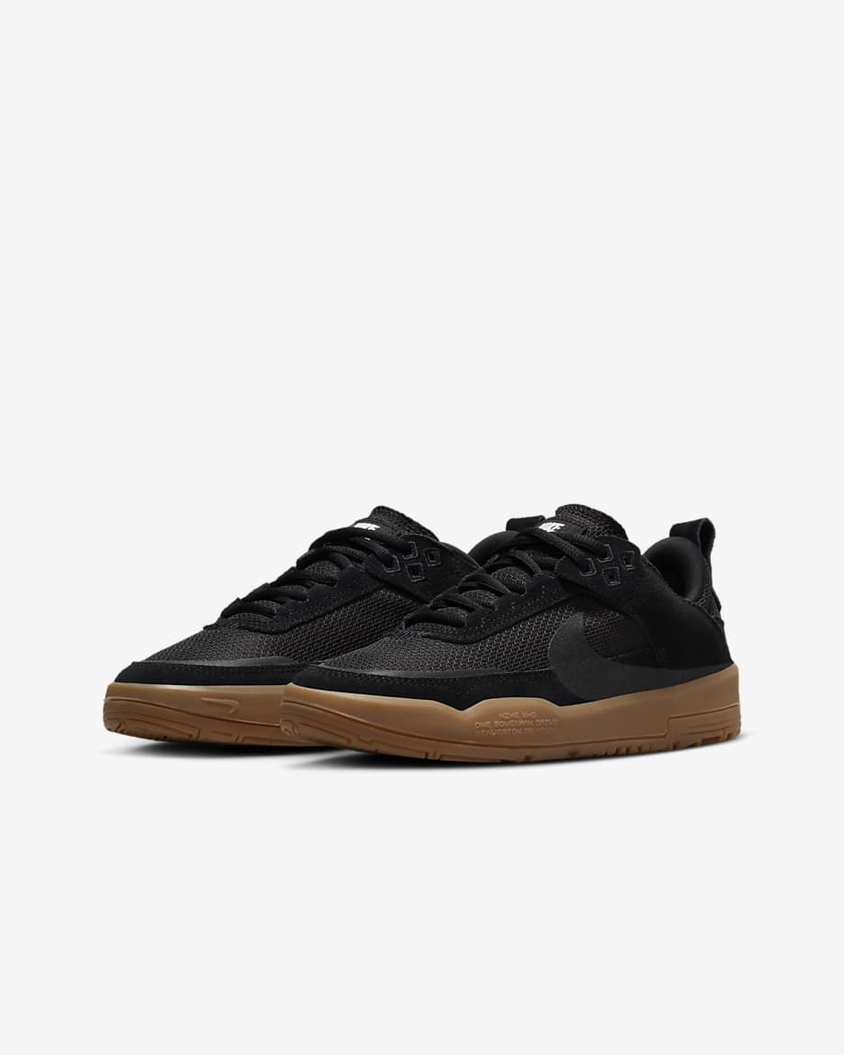 Nike SB Day One Older Kids' Skate Shoes - Black/Gum Light Brown/White/Black