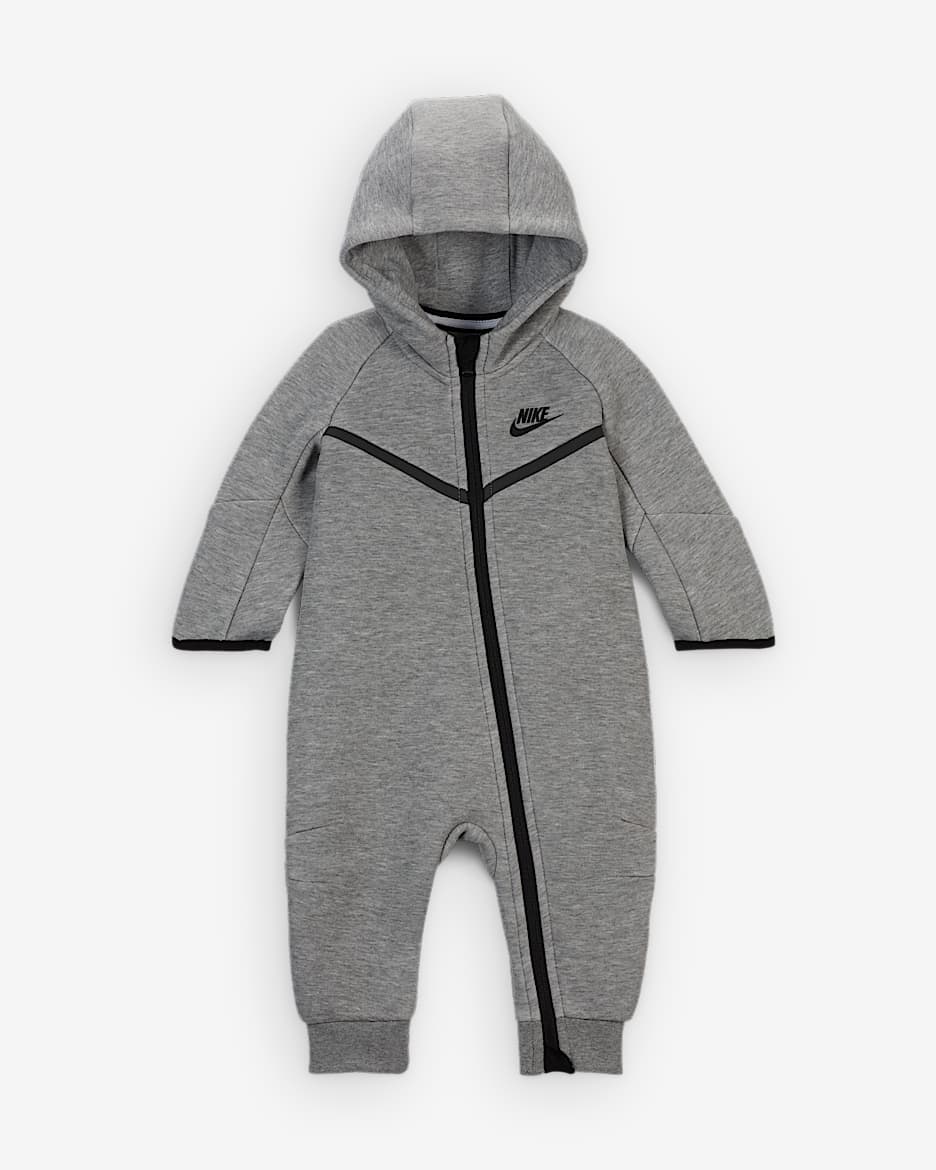 Mono de Tech Fleece para bebé Nike Sportswear - Gris oscuro jaspeado