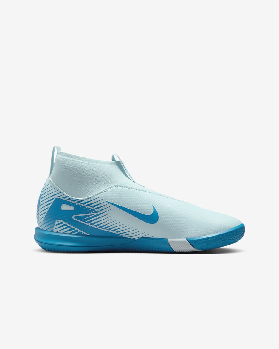 Nike Jr. Mercurial Superfly 10 Academy Little/Big Kids' IC High-Top Soccer Shoes - Glacier Blue/Blue Orbit