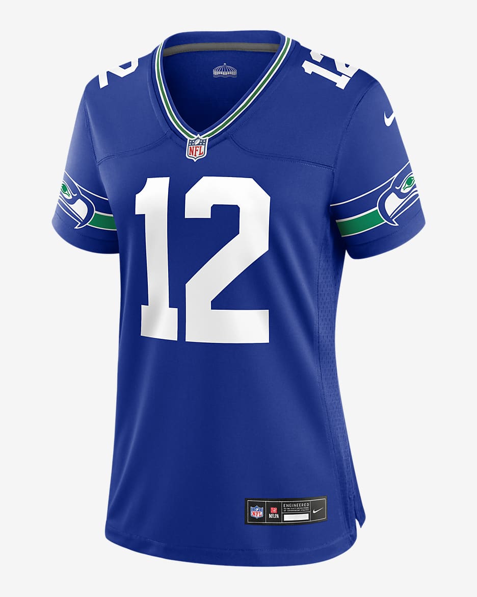 12th Fan Seattle Seahawks Women's Nike NFL Game Football Jersey - Royal