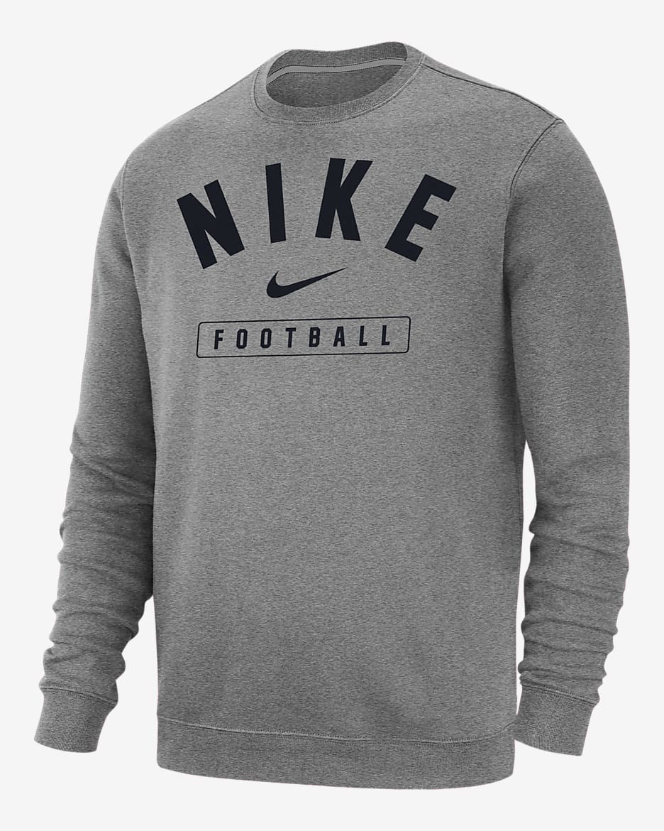 Nike Football Men's Crew-Neck Sweatshirt - Dark Grey Heather