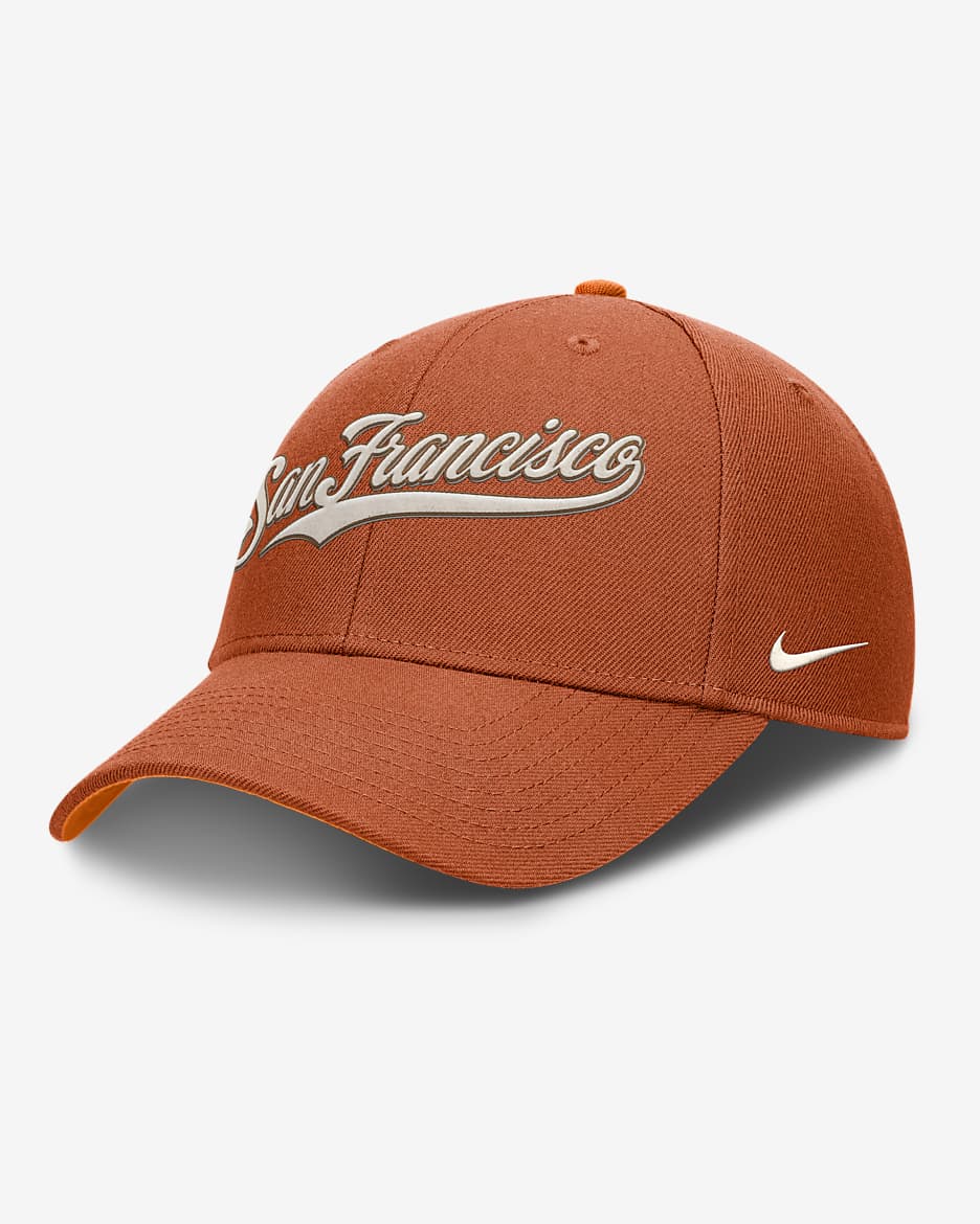 San Francisco Giants Rise Dunk Men's Nike Dri-FIT MLB Adjustable Hat - Dark Russet